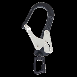 HUKA-2 - Aluminum rebar hook with openable termination eye and swivel
