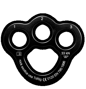 TriRig (Ultra-light 3 hole rig plate - Black)