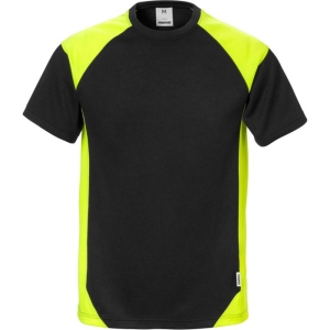 T-SHIRT 7046 THV BLACK/HIVIS YELLOW