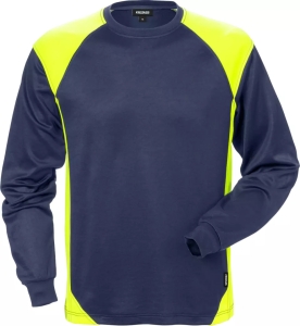 LONG SLEEVE T-SHIRT 7071 THV NAVY / HIVIS YELLOW