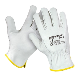 WHITE BRION  Size 7 FULL COW GRAIN LEATHER EN388 + EN407 100ºC