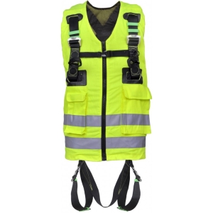 REFLEX 1, Full body harness with yellow high visibility work vest