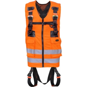 REFLEX 2, Full body harness with orange high visibility work vest