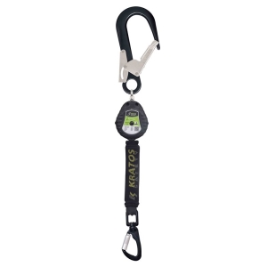 OLYMPE-S, RetraCTable fall arrester 2 m polymer casing webbing lanyard with energy absorbergy absorber