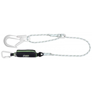 CURIOSITY - Energy absorbing kernmantle rope lanyard 2 mtr with ring adjuster