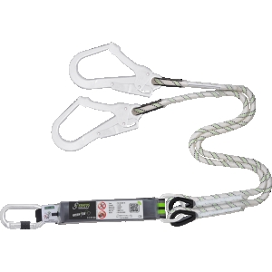 HOPE - Forked energy absorbing kernmantle rope lanyard 1 mtr with conneCTors FA50 101 17 and FA 50 207 55