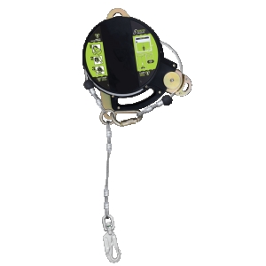 T-LINE, RetraCTable fall arrester with stainless steel dual safety cable, lg. 12m