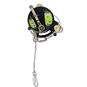T-LINE, RetraCTable fall arrester with stainless steel dual safety cable with integrated recovery system, lg. 24 m