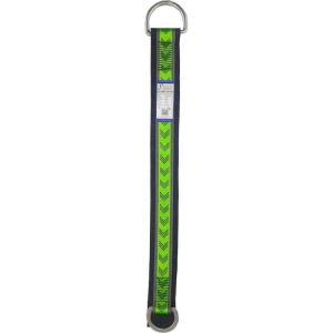 Crane anchorage lanyard, 70 mm wide webbing and steel D-ring