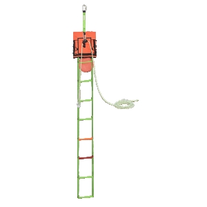 EVA'LAD 2, Webbing rescue ladder, lg. 6 m, with integrated belaying system